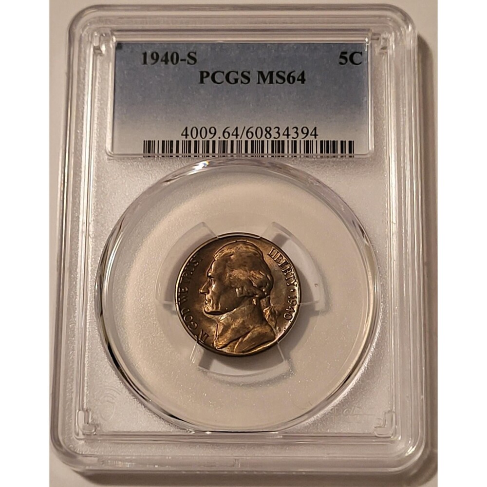 1940 S Jefferson Nickel MS64 PCGS Toned